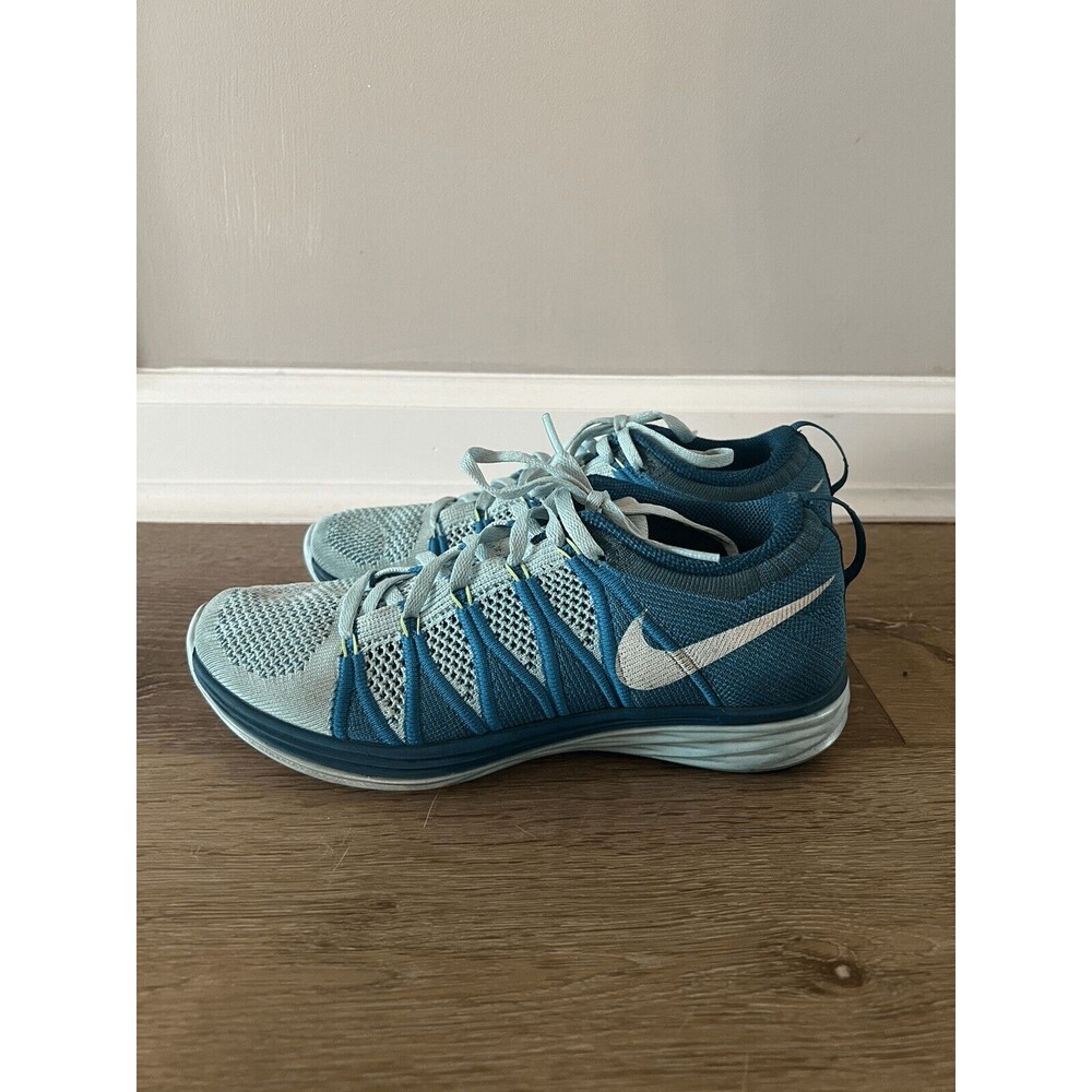 Nike Shoes Flyknit LUNAR2 Running Women’s 7.5 Glacier Ice Turquoise 620658 414